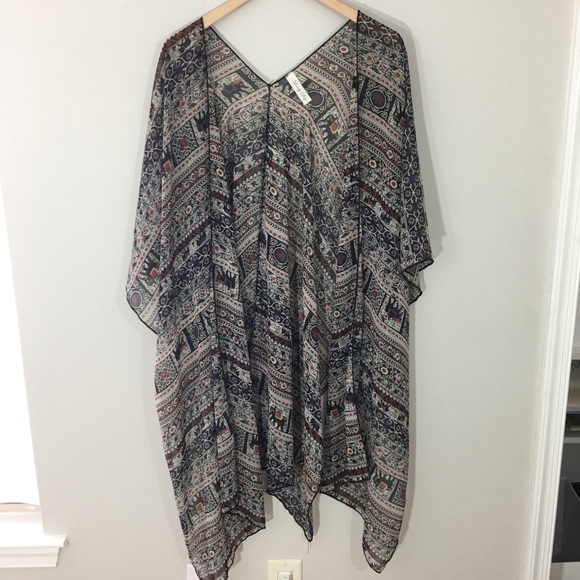 Elephant print Kimono One size - Picture 2 of 9